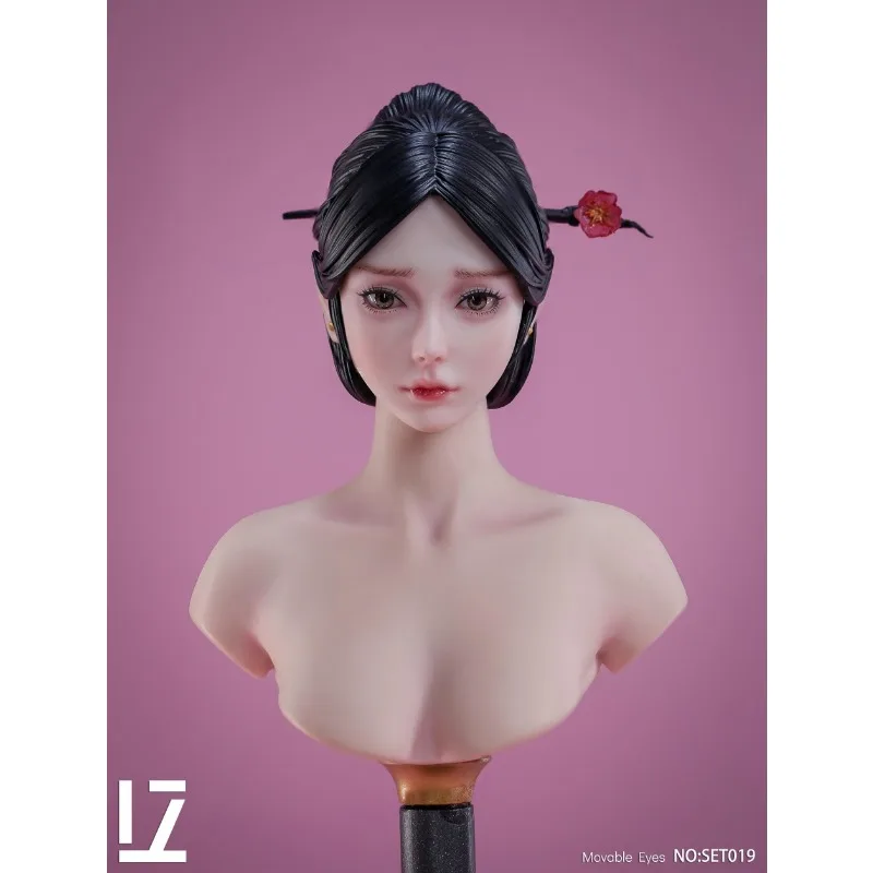 

【2025 Q2】SET019 1/6 Scale Ancient Costume Woman Head Carving Movable Eyes Head Sculpt for 12-inch Toy Figures Body