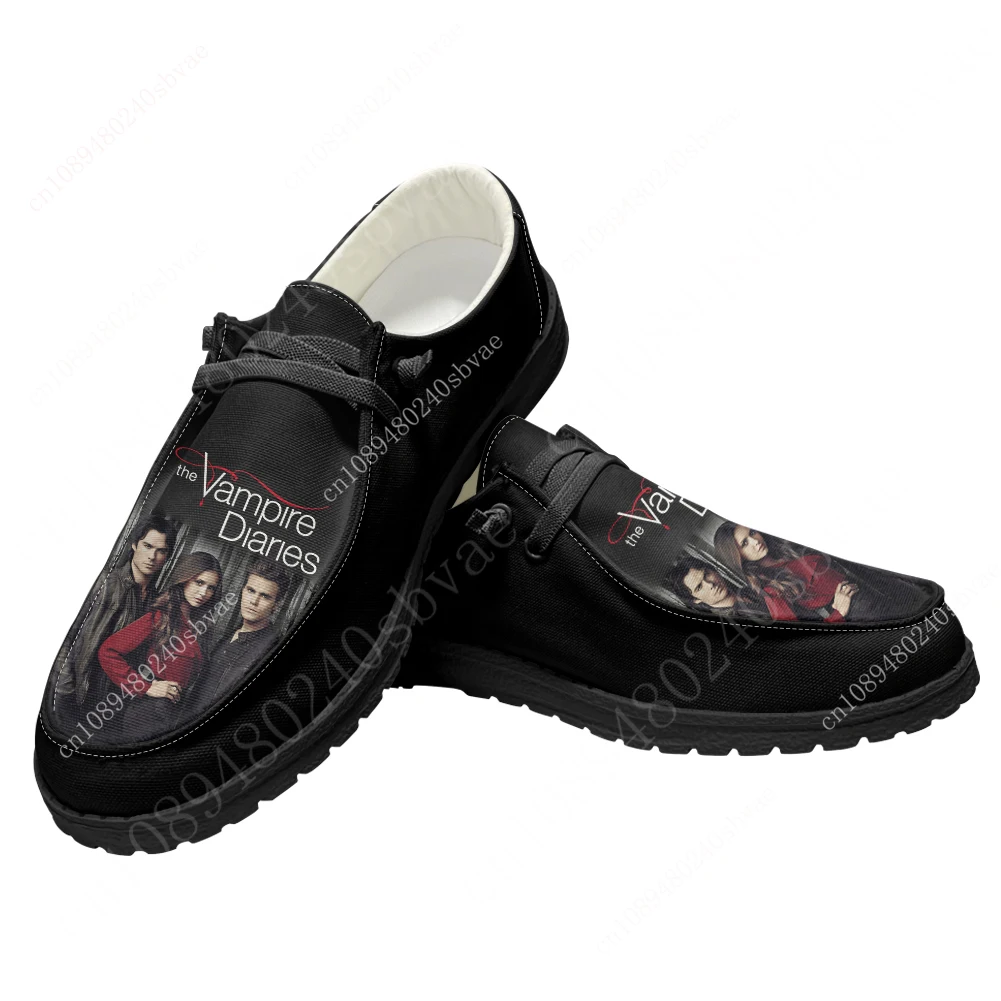 The Vampire Diaries Damon Salvatore Men Woman Casual Flat Shoes Outdoor Sneakers Spring Summer Autumn Winter Custom Made Shoe