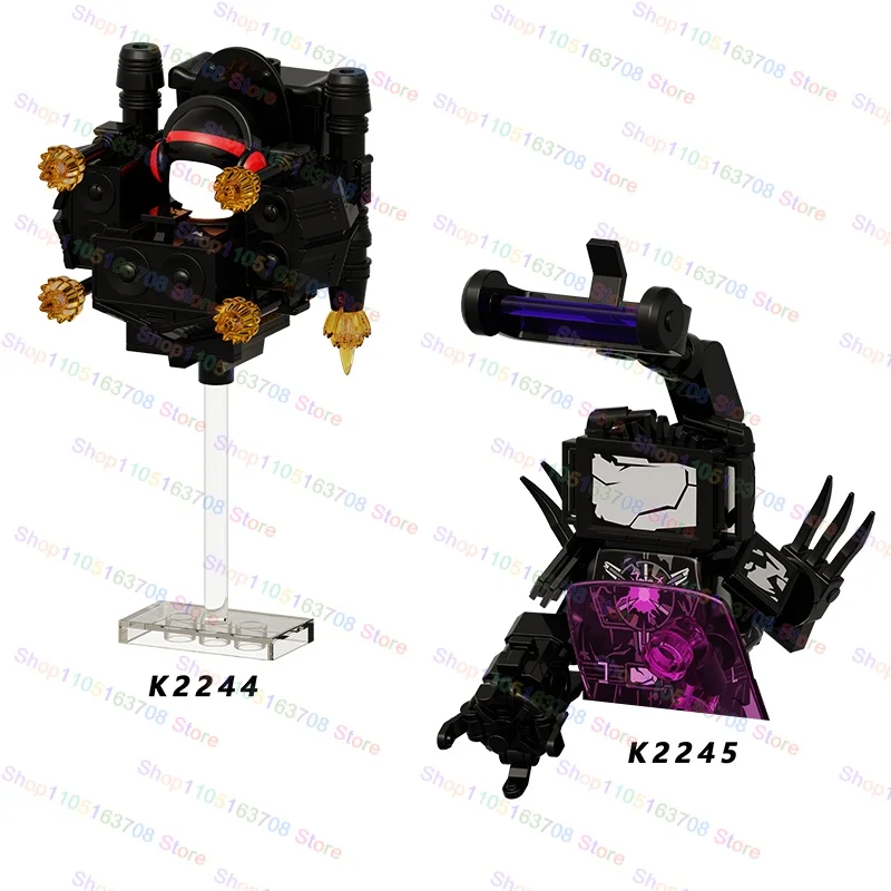 MOC Skibidi toilette homme Anime dessin animé briques poupées caméraman haut-parleur TV homme Mini Action briques blocs de construction figurines jouets