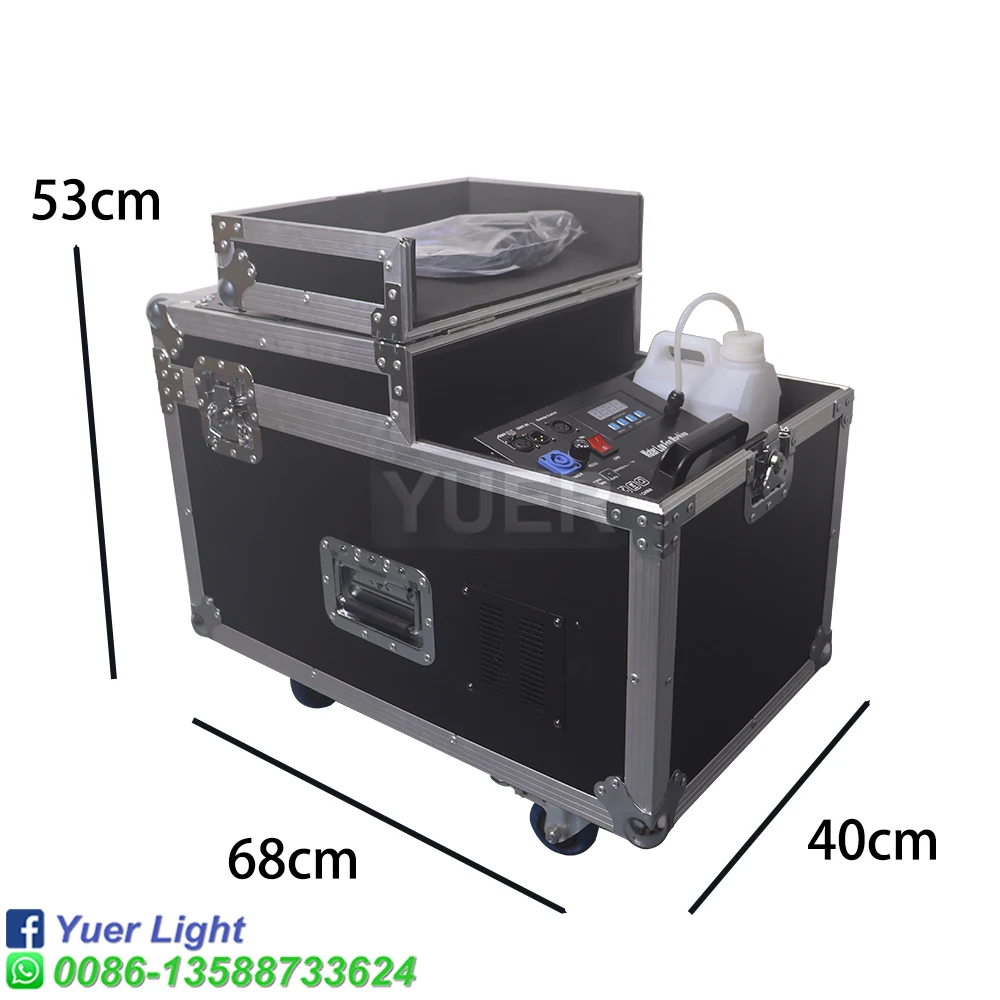 YUER-máquina de niebla de agua de doble cabezal, 3000w, DMX, Control remoto, humo, neblina, baja mentira, decoración, escenario de boda, fiesta de