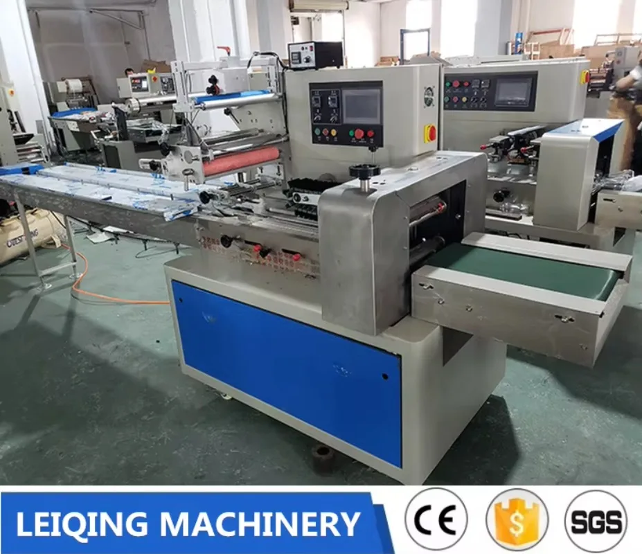 New Automatic Horizontal Automatic Flow Packing Machine for Candy/Flow Automatic Individual Face Mask Packing Machine