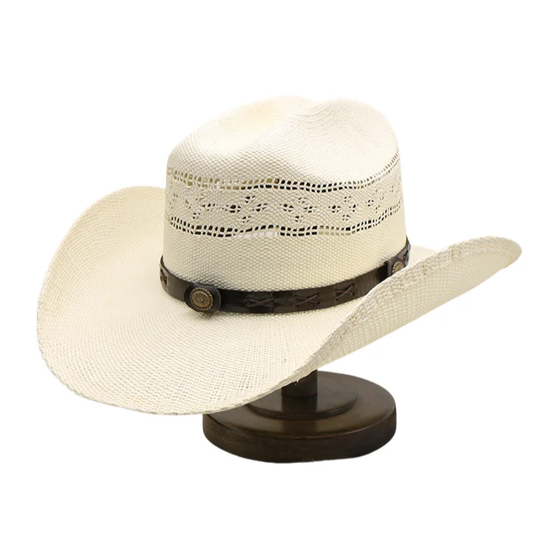 Men's And Women's New Western Cowboy Straw Hats For Outdoor Travel, Beach Sun Hats, Sun Protection Hats
