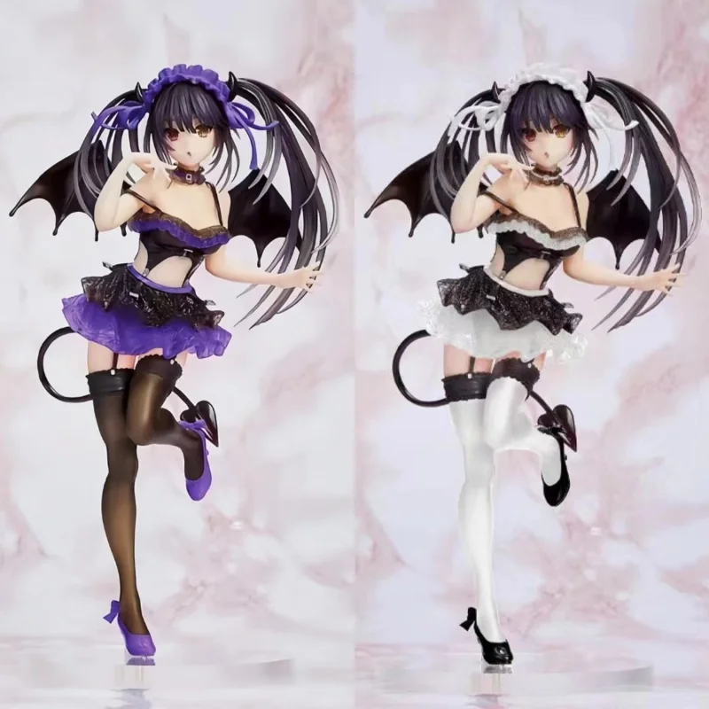 Anime DATE A LIVE IV Little Devil Tokisaki Kurumi Action Figures Kawaii Pvc Statue Model Dolls Collectible Ornament Toys Gifts