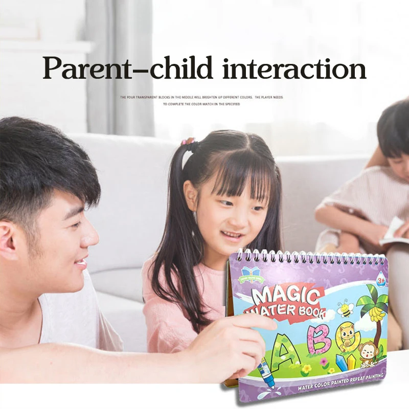 Prancheta Brinquedos infantis Magic Water Books Livro de desenho colorido Doodle Book Brinquedos reutilizáveis Hobbies Mother Kids Educatinal Toys