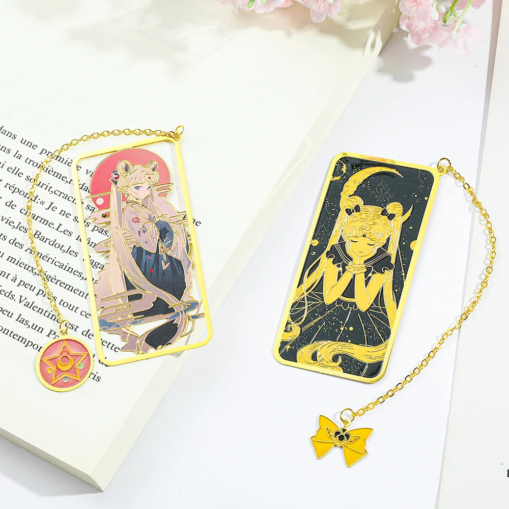Sailor Metal Bookmark, Anime Fans Reading Accessory for Books Library Study Office, Birthday Christmas Gift