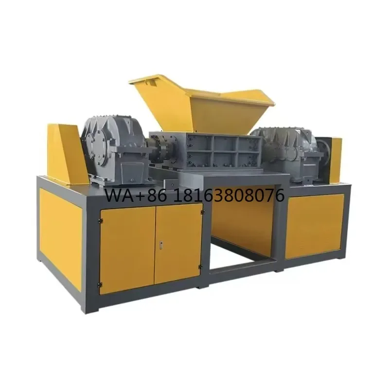 Industrial Dual-shaft Wood Stump Shredder Board Crusher Large Vertical Electric Dual-shaft Wood Crusher