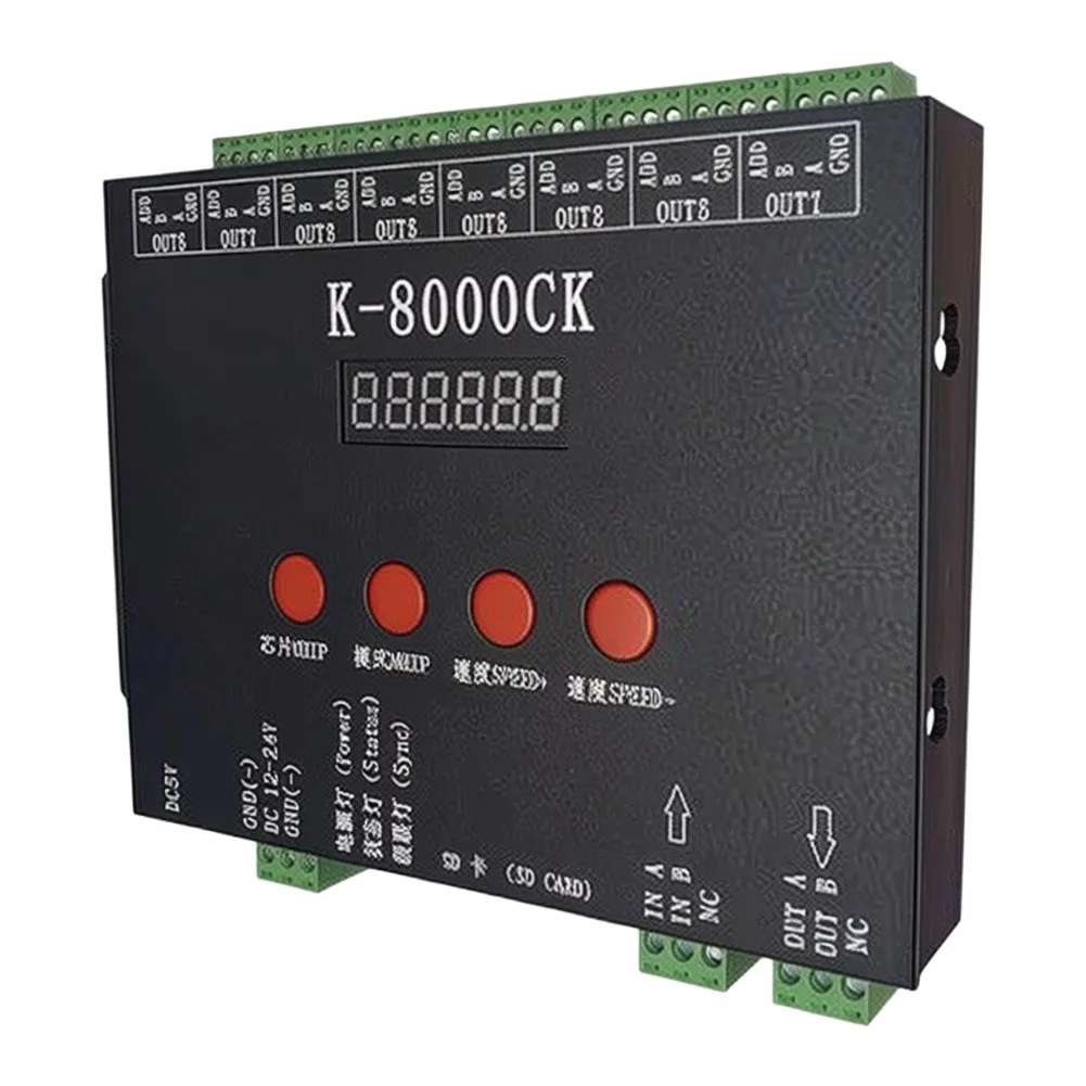 K-8000CK For RGB Programmable Controller Supports 8 Output Ports Programmable Controller For SD Cards For Offline Control