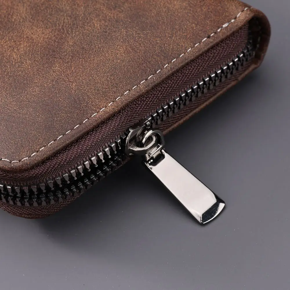 

Модный винтажный кошелек для монет, портативный, большой вместимости, мужской длинный кошелек с несколькими отделениями, практичная мужская сумка для монет, мужской аксессуар