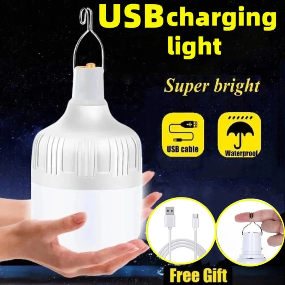 Высокомощный USB перезаряжаемый светодиодный многофункциональный аварийный светильник для дома, уличные портативные фонари, аварийная лампа, кемпинговый фонарь