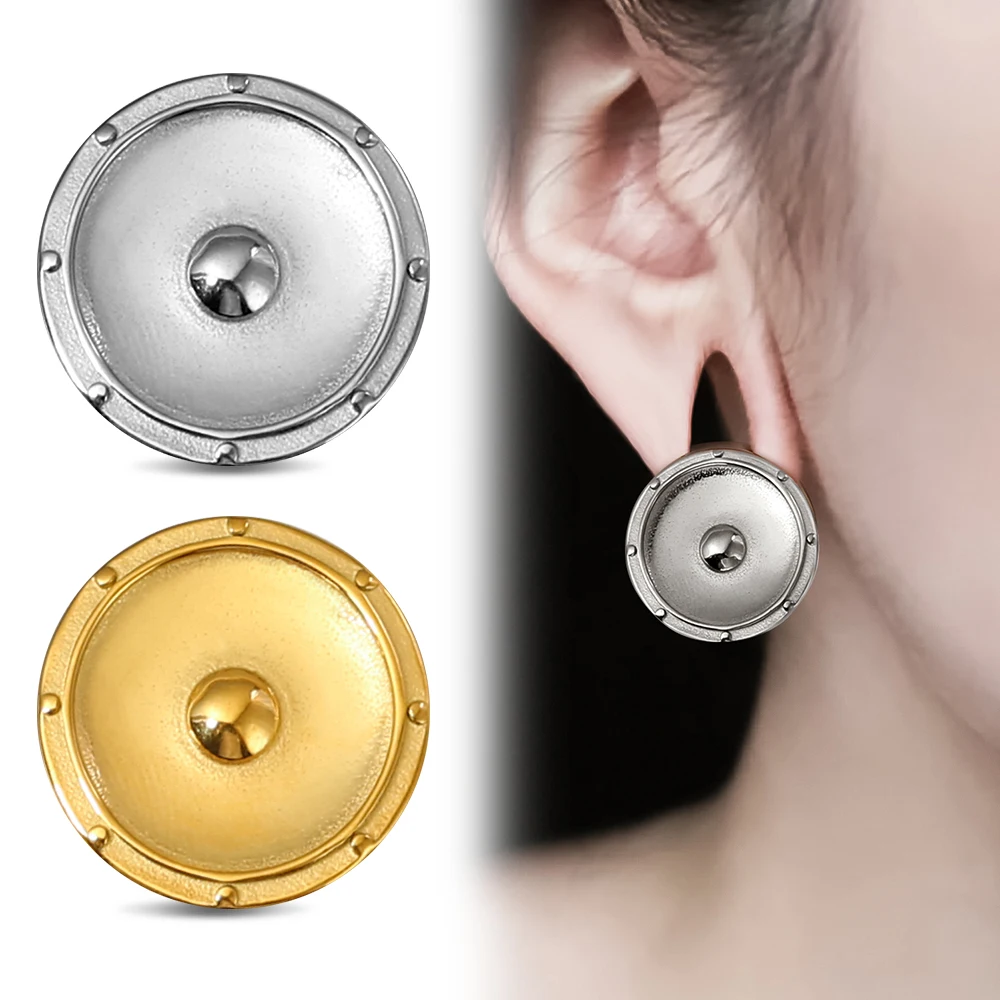 Giga 2PCS Cool Stainless Steel Ear Hanger Expander for Stretched Earlobe 16mm Piercing Weights Gauges Earrings Body Jewelry