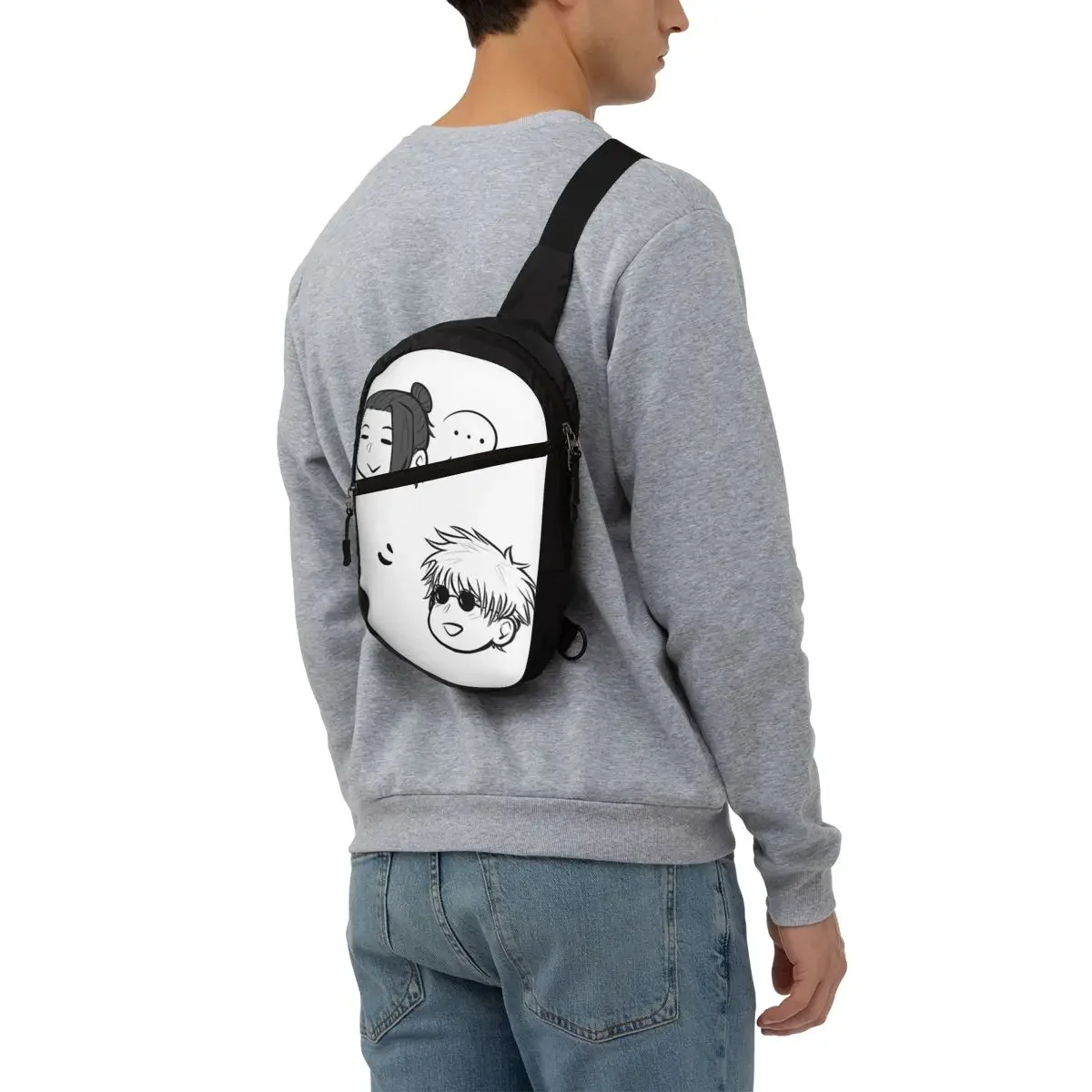 حقيبة الصدر Gojo And Geto للرجال Sling Crossbody حقيبة الصدر حقيبة السفر المشي لمسافات طويلة Daypack حقيبة الكتف