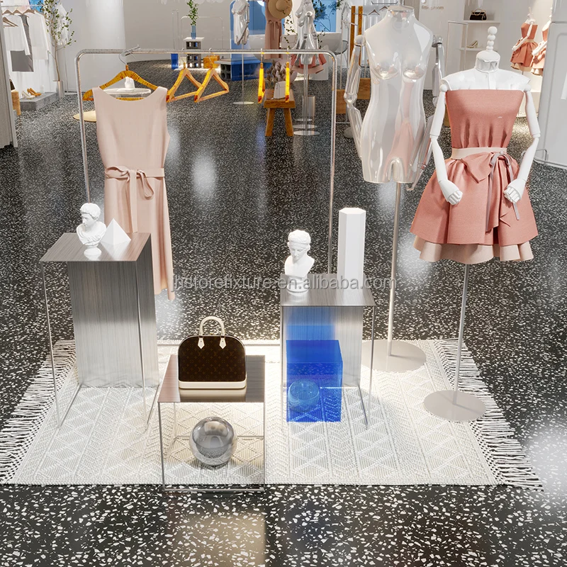 Nuovo stock di arrivo espositore in acrilico cuboide decorazioni di nozze set da esposizione da tavolo da dessert con sconto favorevole