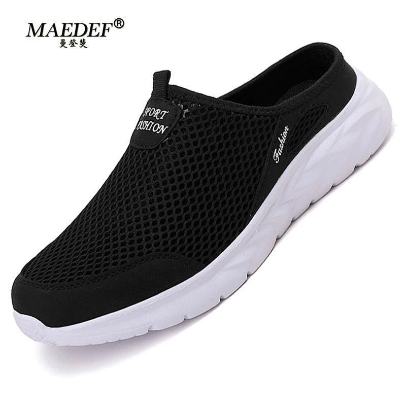 MAEDEF Home Half Slippers for Men Comfortable Bedroom Mesh Breathable Slipper Men's & Women's Shoe Outdoor Men's Slipper Sandals