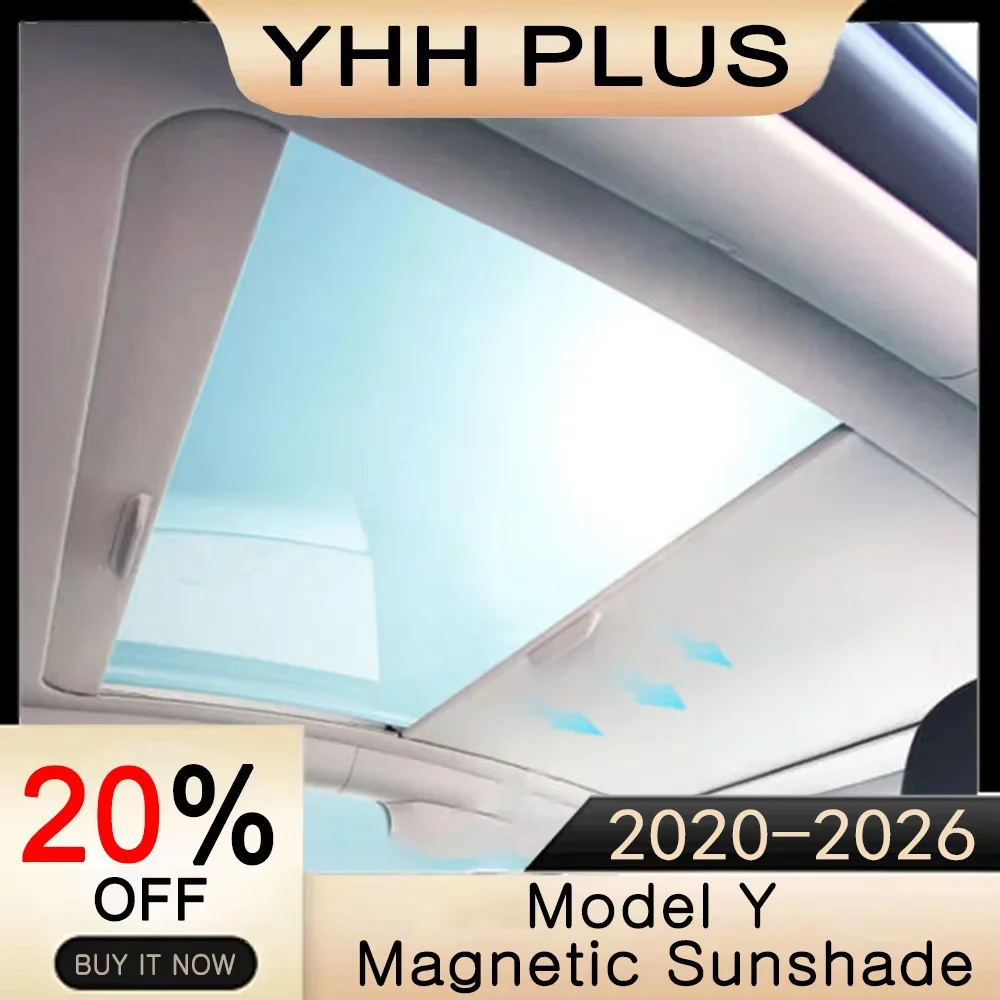 ModelY Juniper 2025 Sonnenschutz mit einziehbarer Glasscheibe – Perfekter Schutz für dein Tesla Model Y 2024