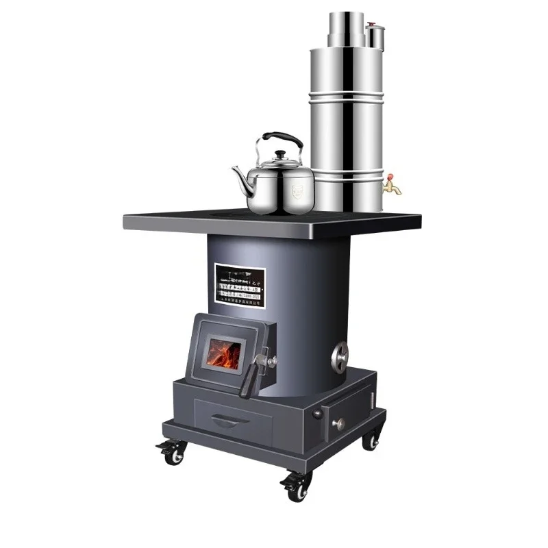 Thickened smokeless gasification winter indoor firewood stove heating stove burning wood household rural firewood-coal