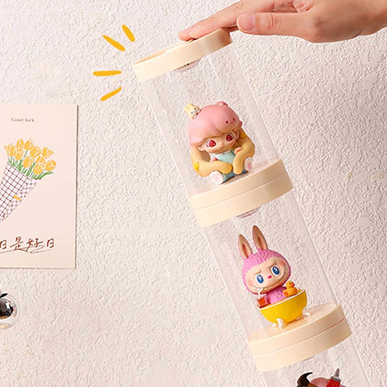 

2 шт., плюшевая кукла, прозрачная коробка для хранения в твердом корпусе, устойчивая к царапинам коробка для дисплея, прочная дорожная коробка для хранения, аксессуары для рабочего стола