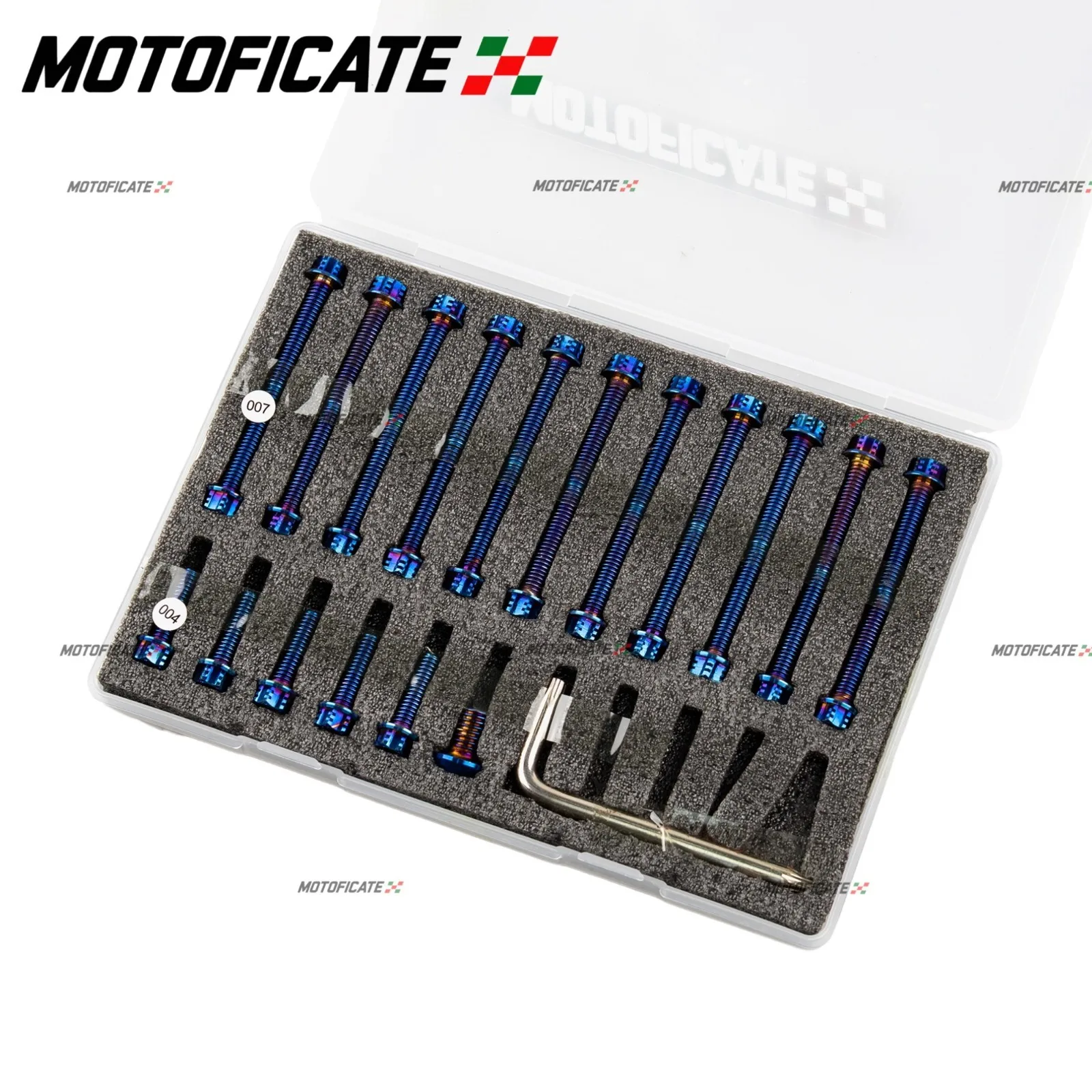 Engine Case Screws Set For Yamaha MT07 14-24 SR700 16-24 YZF-R7 2021-2024 Blue Motorcycle Stainless Steel Engine Case Bolts