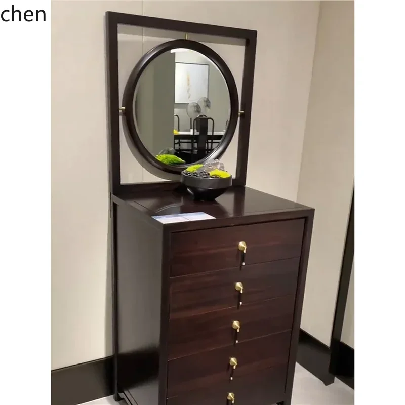 J13 Ebony Five-Drawer Cabinet Modern Zen Screen Five-Drawer Cabinet Home Living Room Storage Organizer Cabinet