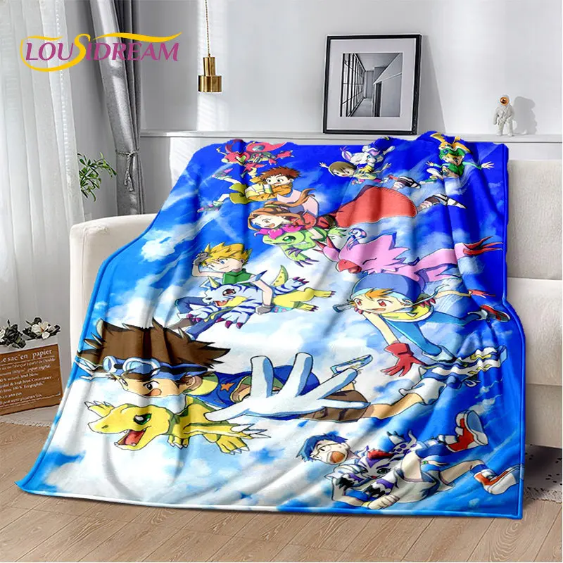 Cartoon Digimon Adventure Area Rug Large,Carpet Rug for Living Room Bedroom Sofa Doormat Decoration, Non-slip Floor Mat Cover 3D