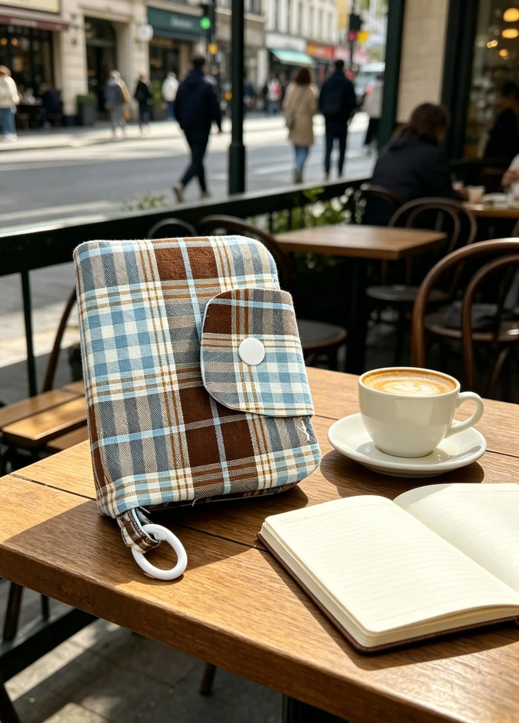 1Pc Canvas Plaid Decorative Coin Purse, Card Holder, Lipstick Storage Bag, Passport Holder, with Keychain Ring, Can Be Hung on a Bag or Carried by Hand, Multi-Layer Foldable Storage Bag, Suitable for Outings, Vacations, Travel, Storage of Cards, Coins, and Money, Is the Perfect Gift for Graduation Season, Back-To-School Season, Birthdays, Anniversary Celebrations, and Is Suitable for All Seasons, Unisex, a Must-Have for Fashionistas