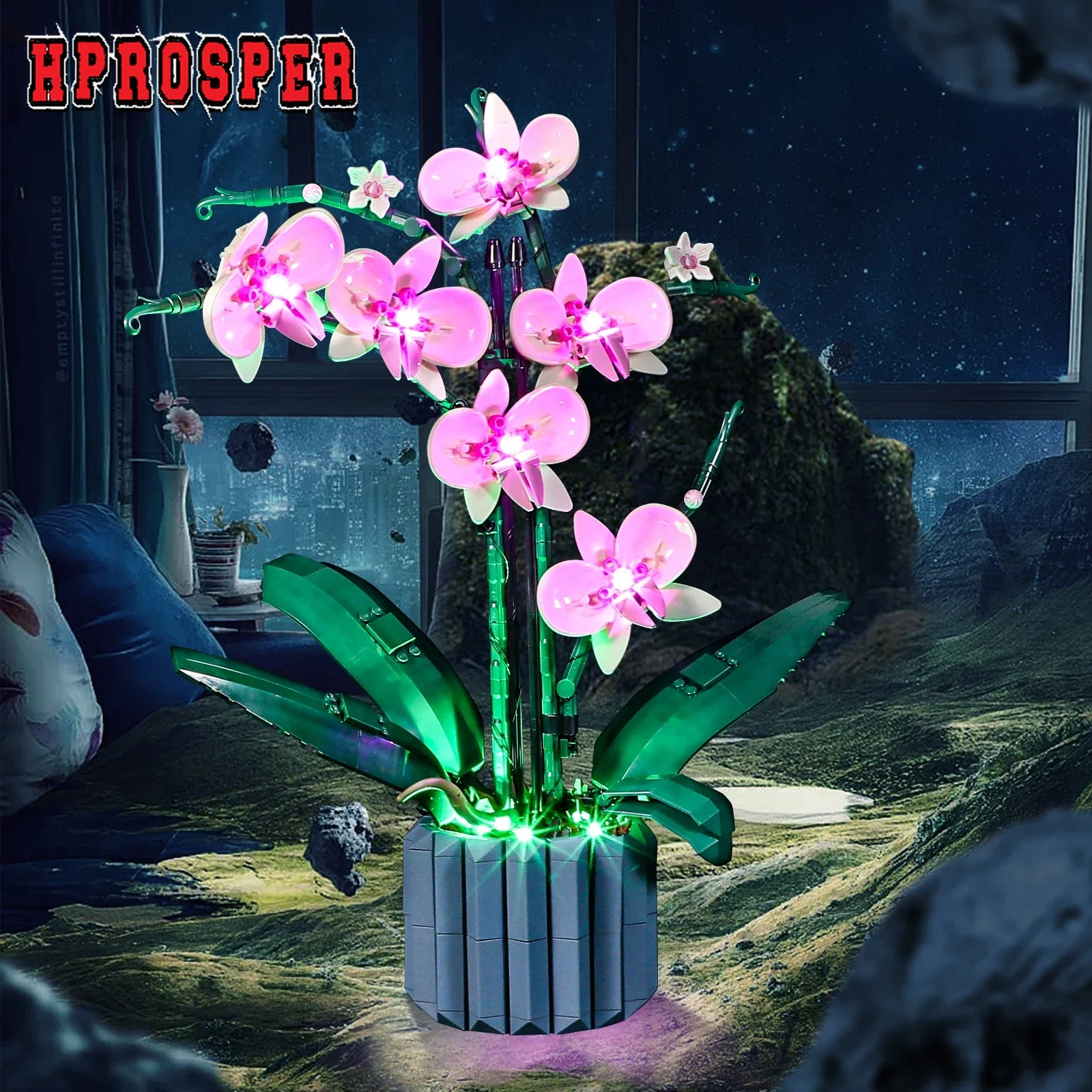 

Hprosper 5V LED Lights for 10311 Creator Orchid Decorative Lamp With Battery Box (Not Include Lego Building Blocks)