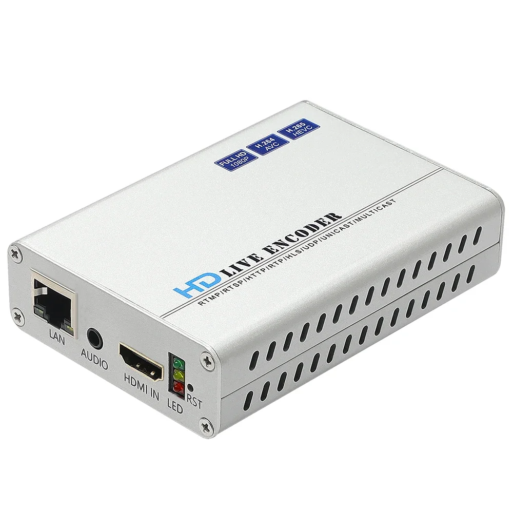 H8118AV Free shipping h265 rtmp encoder h.264  AV encoder for real time streaming server