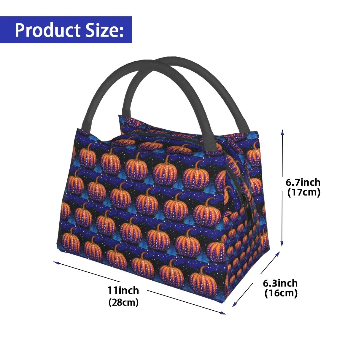 Yayoi Kusama Polka Pumpkin Insulated Lunch Bag for Women Kids Leakproof Food Boxes Thermal Lunch Box Tote