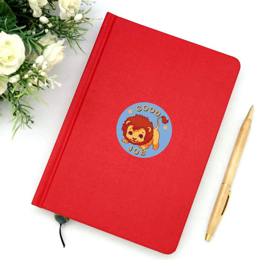 子供のためのかわいい動物のステッカー,1インチ,恐竜,おもちゃ,ゲーム,誕生日パーティー,教室,文房具ラベル,500個