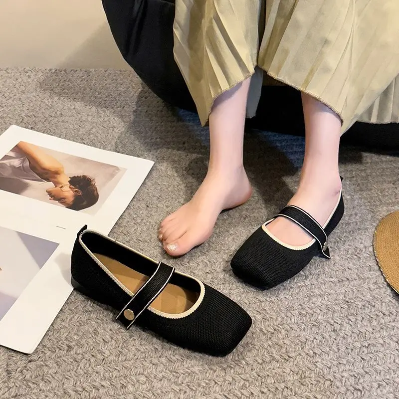 

Новые дышащие вязаные слипоны на плоской подошве с мягкой подошвой, универсальные повседневные туфли Весна-Лето 2026