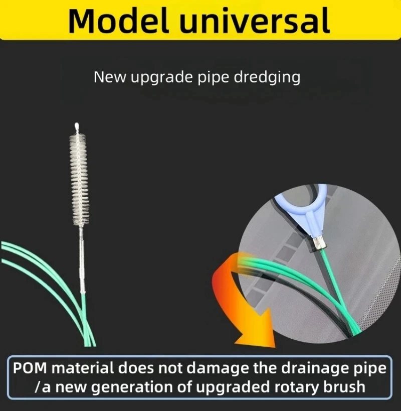 Cepillo de limpieza de draga de drenaje de coche، herramienta de limpieza de Details، cepillo de limpieza en espiral، 3/5m #3