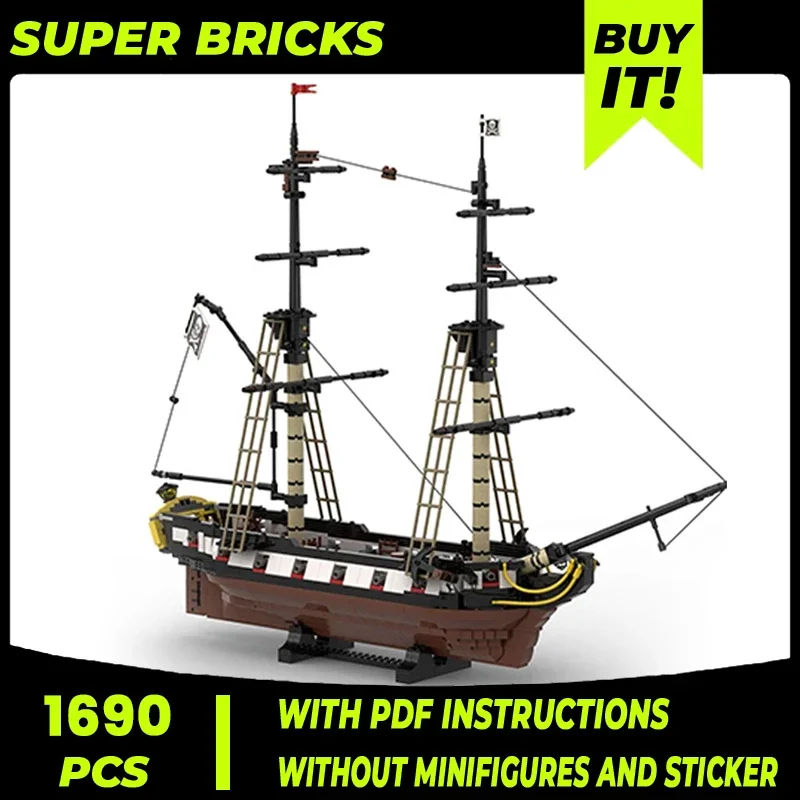 Military Boat Model Moc Building Bricks Barracuda Sailboat Technology Modular Blocks Gifts Christmas Toys DIY Sets Assembly