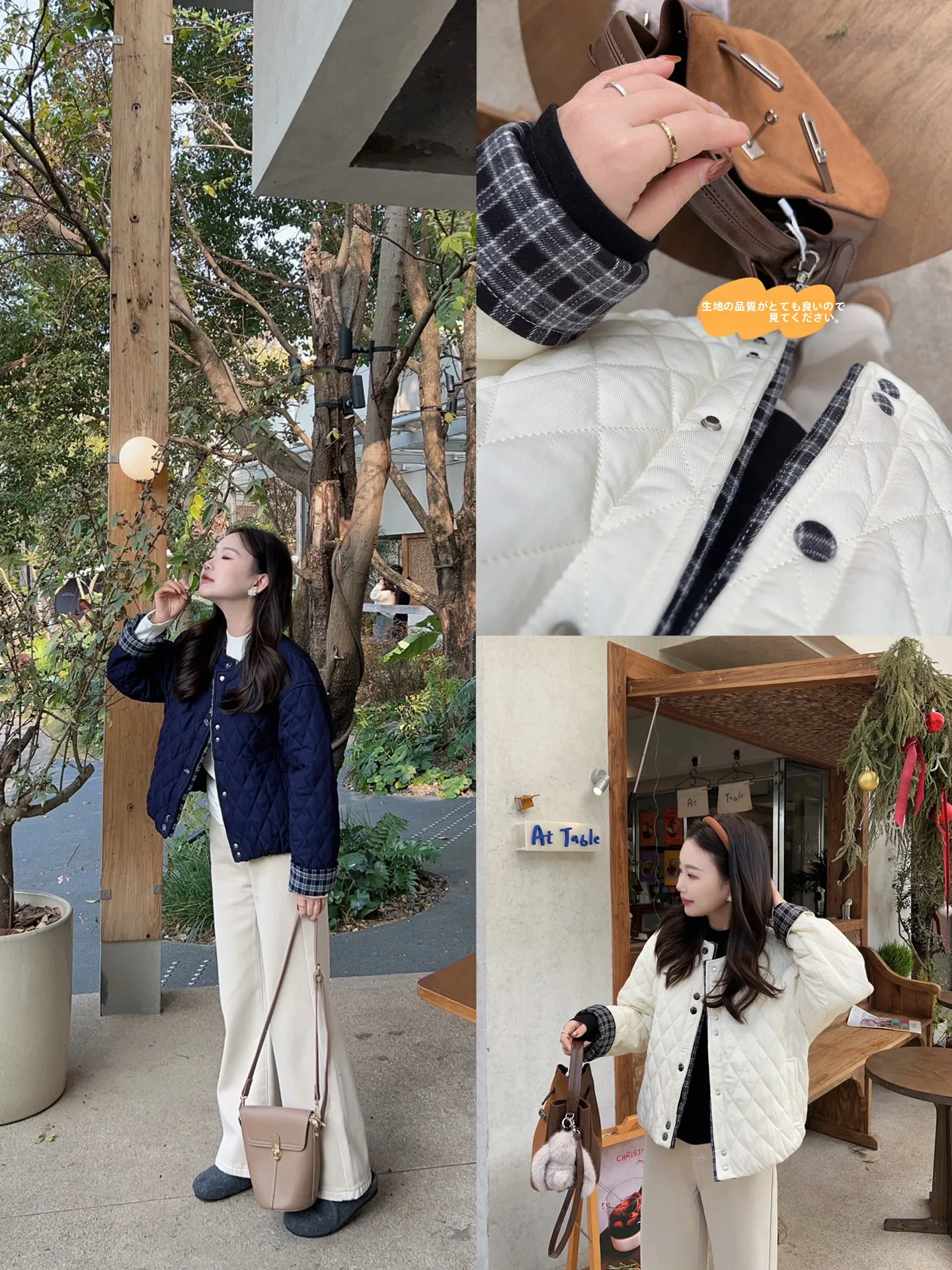 

Thiened Cotton Jaet ort Sle round Ne Patchwork Korean Version Fre Sle Commute Loose Fit Long Sve Winter Coat