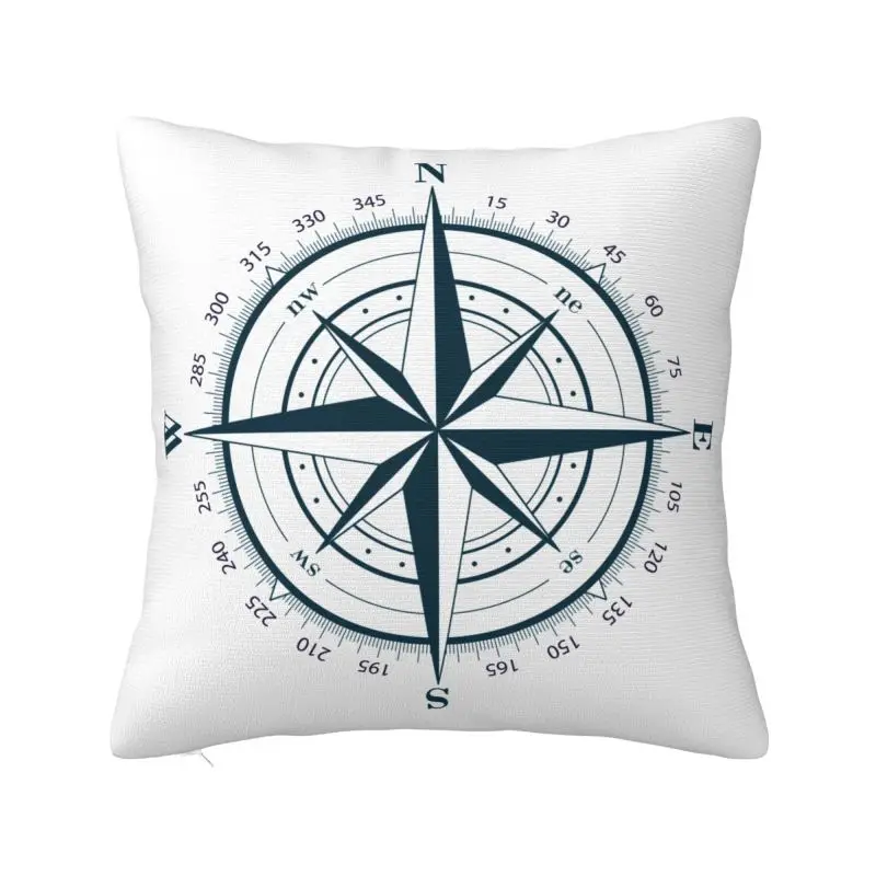 Nautical Compass Cushion Covers Anchor Boat Soft Modern Pillow Cases Home Decoration