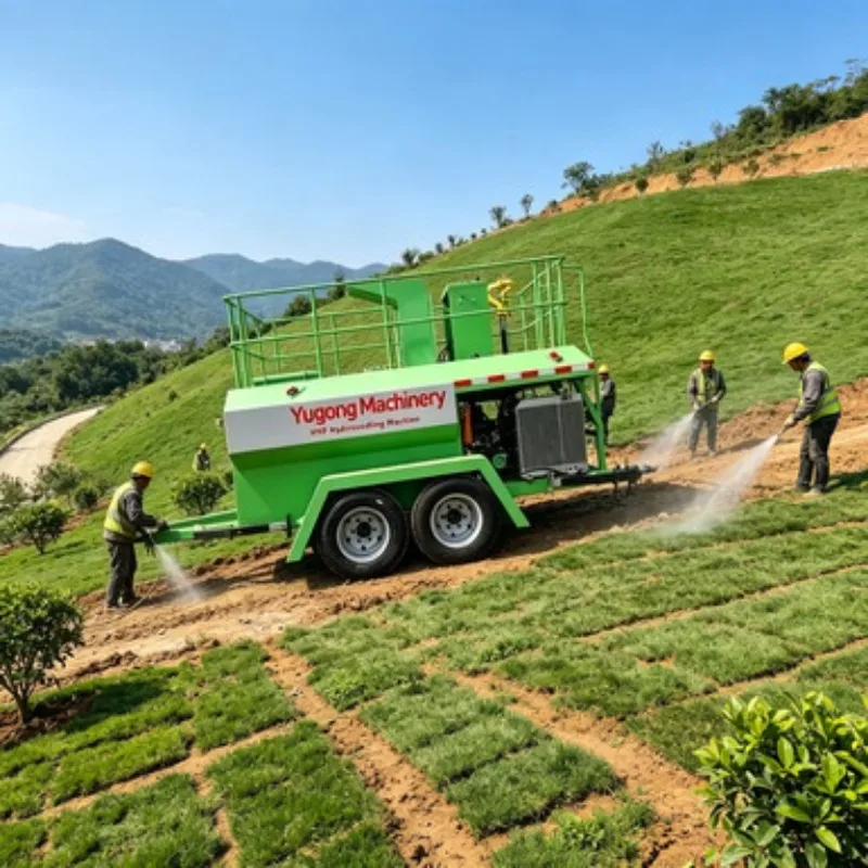 Engine Driven Hydroseeder Machine Agricultural Grass Seeds Sprayer for Farm Greening