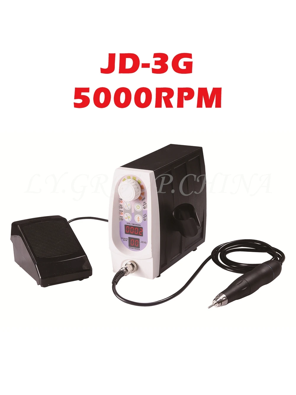 

120W JD-3G 50000 RPM Big Power Nail Drill Pedicure Manicure Milling Machine Device Manual Electric Jewelry Jade Tool