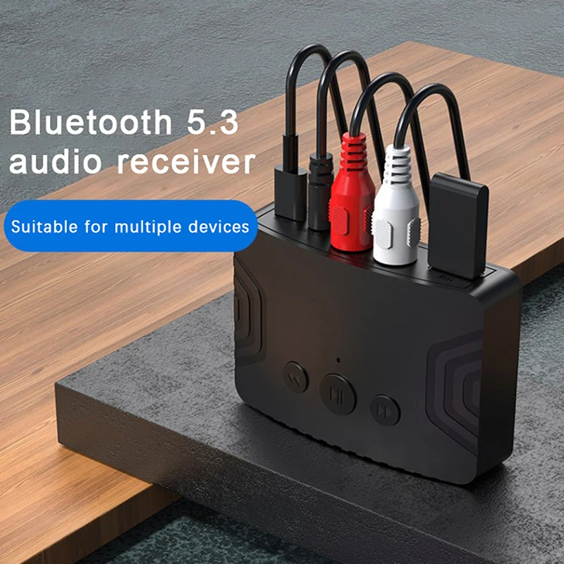 Bluetooth Compatible 5.3 Lossless HiFi wireless Audio Receiver 3.5mm AUX RCA USB U-Disk Stereo Music Wireless Audio Adapter