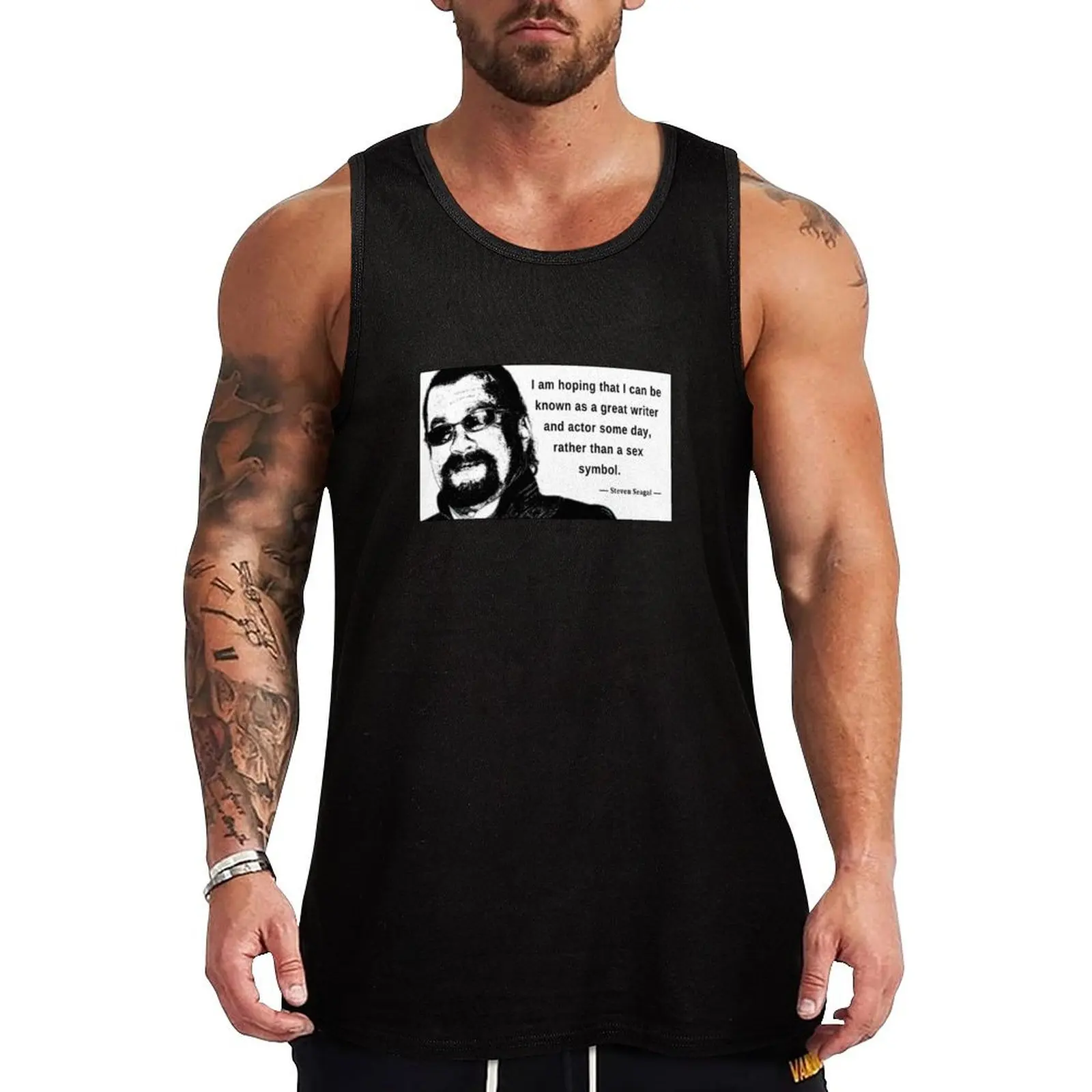 Steven Seagal - Sex Symbol Tank Top Working vest singlets for men summer clothes for men Men's fitness t-shirt