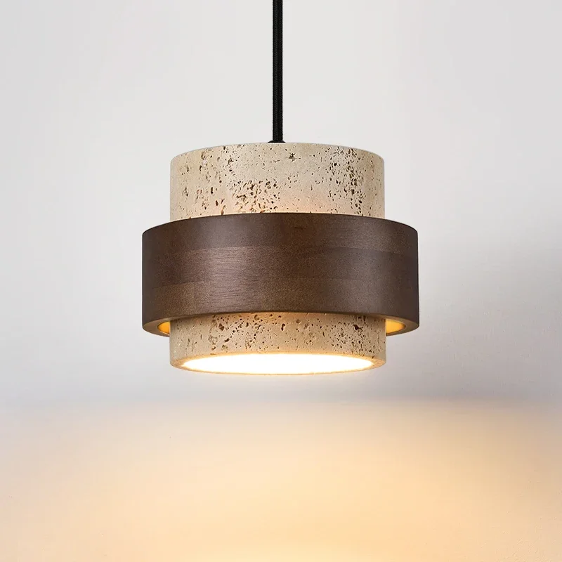 Bedside bedroom chandelier can lift and lower high-end retro wabi-sabi wind