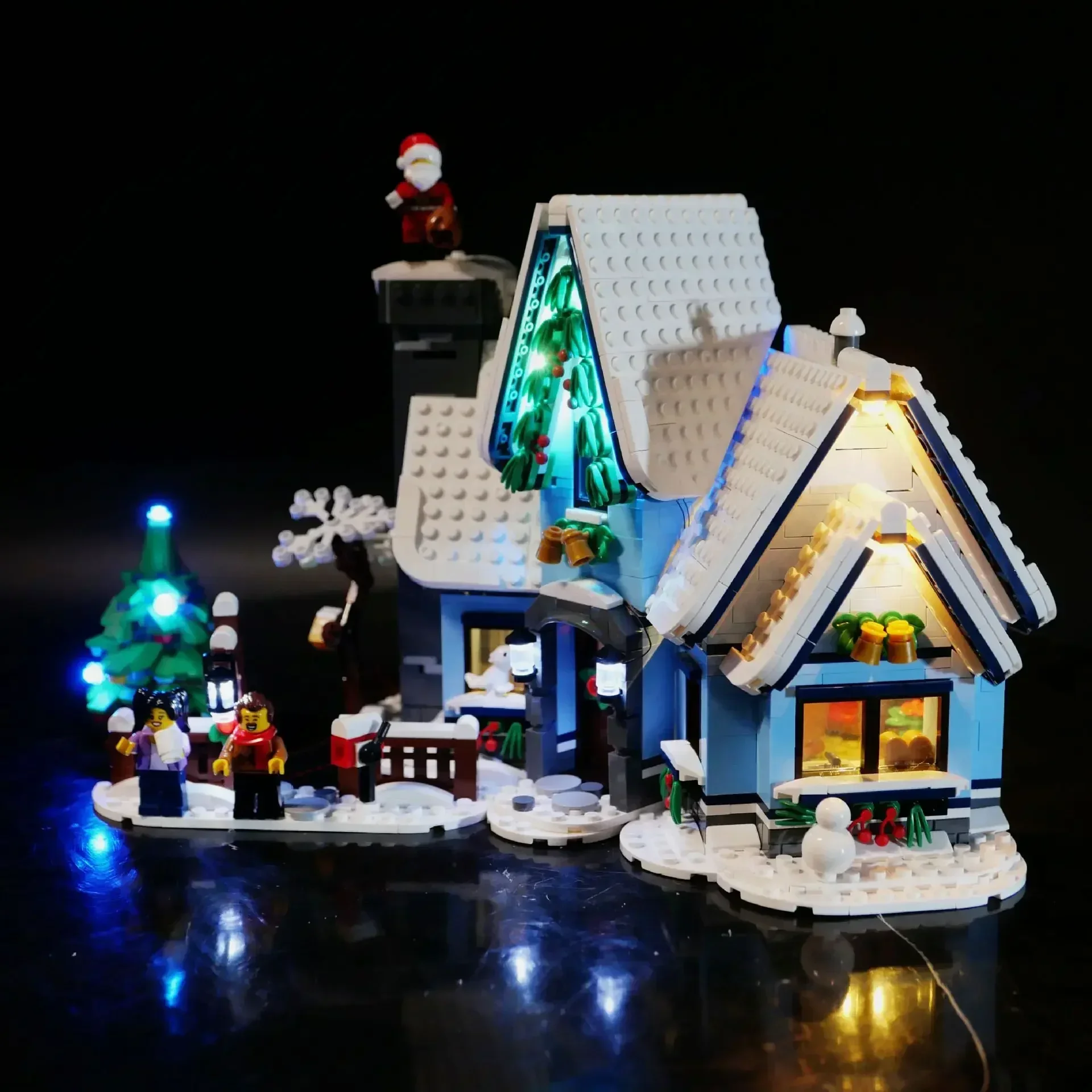 10275 Santas Visit 10293 Building Block Kit Gifts for Kids Winter Railway Station Christmas Present Bricks Toys Children