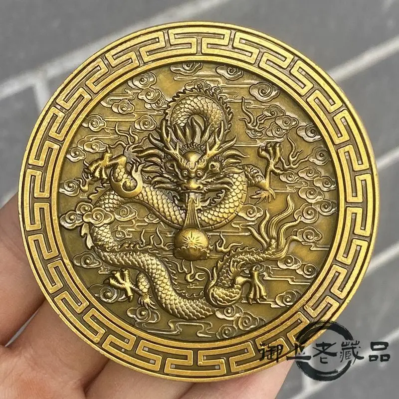Yellow relief zodiac dragon pattern ink cartridge ink cartridge ornament