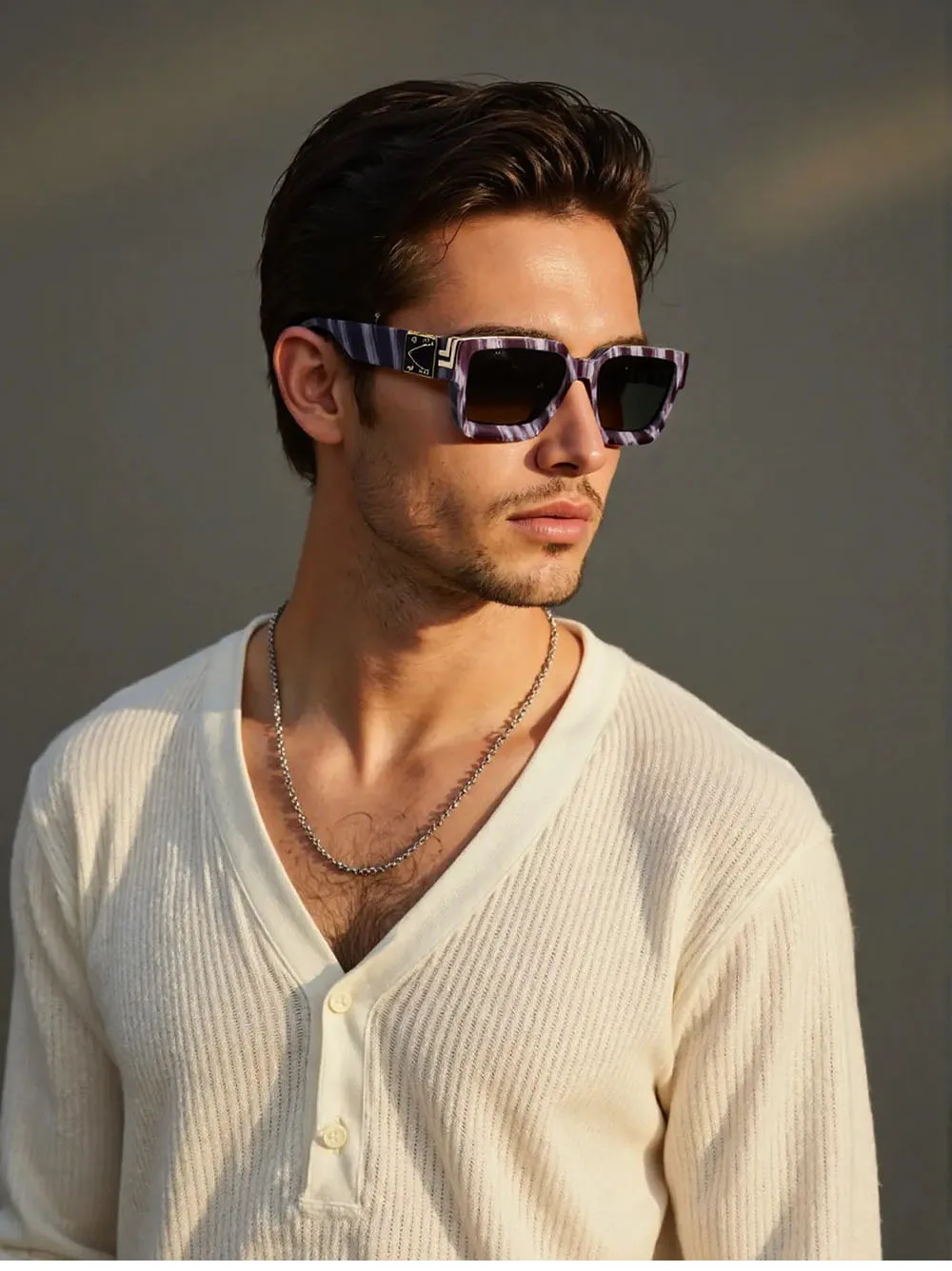 Quadratische Sonnenbrille für Herren, Retro-Millionär-Sonnenbrille für Damen, 2025, trendige Vintage-Urlaubsmode, Brille, Gafas De Sol Hombre Lunette – Detail 3