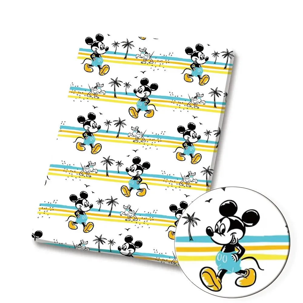 disney fabric 140x50CM Cartoon cotton fabric Patchwork Tissue Kid Home Textile Sewing Doll Dress Curtain Polyester cotton Fabric