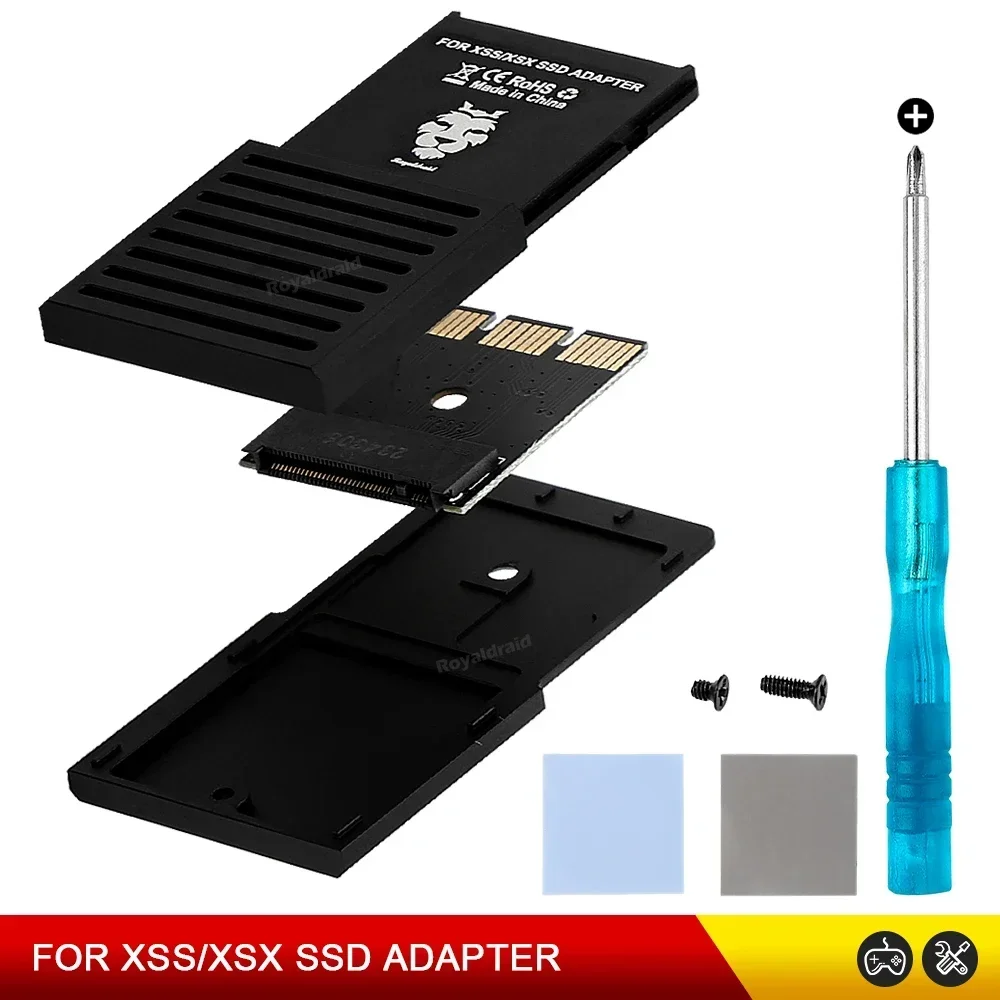 بطاقة توسيع M2 لـ Xbox Series-X/S صندوق تحويل القرص الصلب لوحدة التحكم الخارجية M.2 NVME 2230 SSD صندوق بطاقات تخزين محول