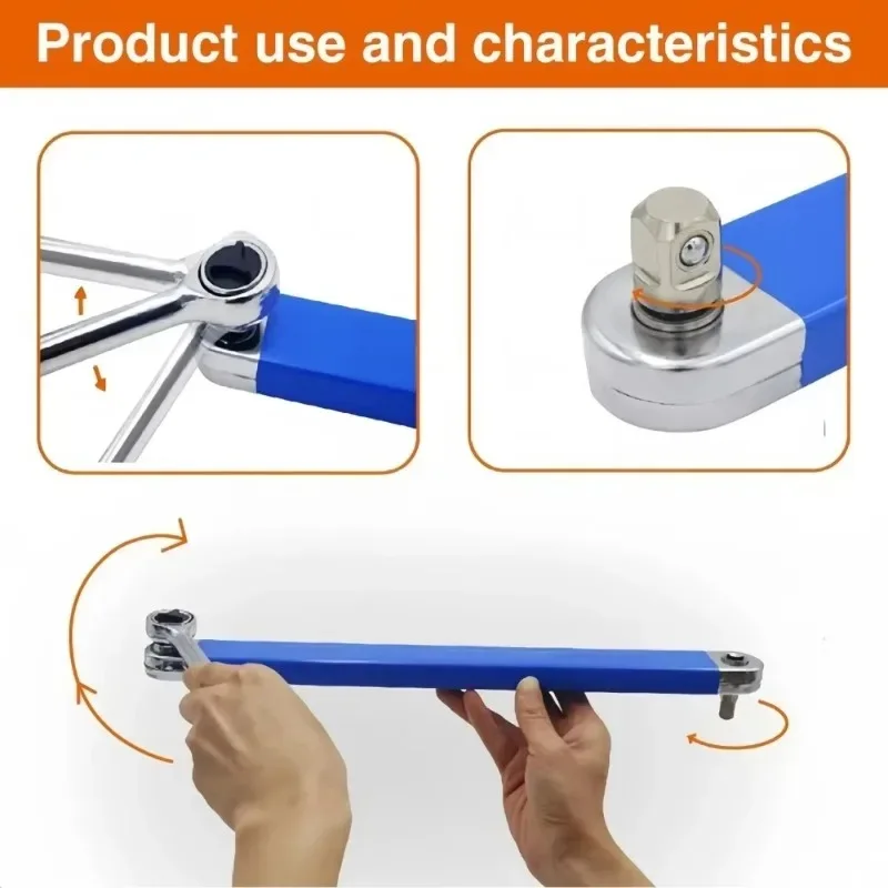 

For Tight Reach Extension Wrench,Impact Ready Offset Extension Wrench,Square Drive Adapters, for Small Place Square Drive Adapte