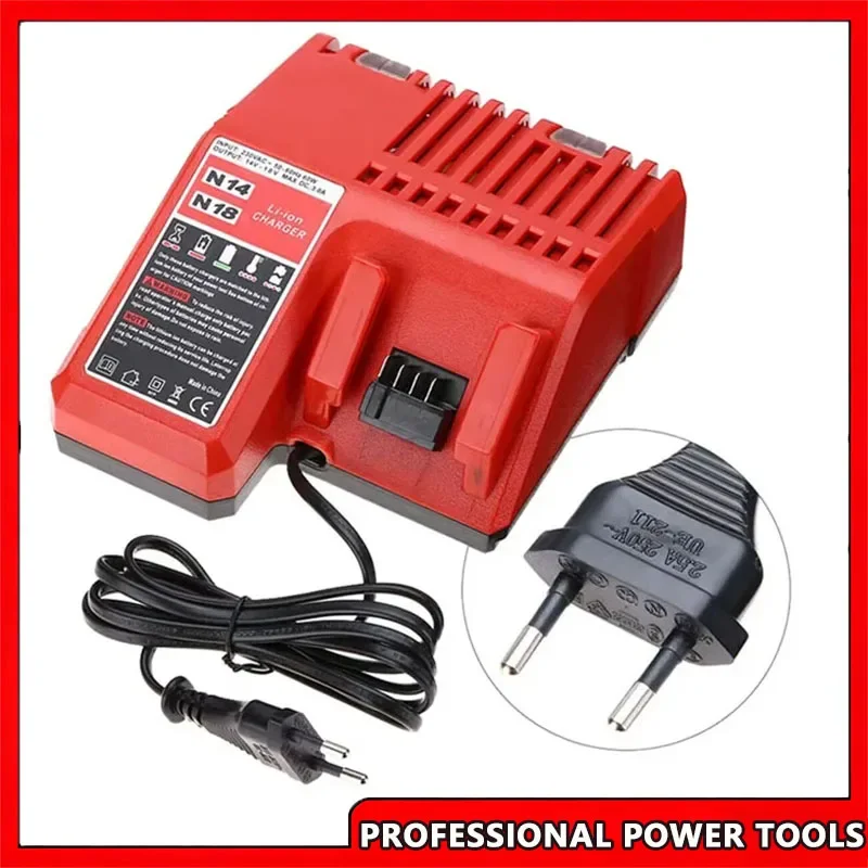 

Replacement Li-ion Battery Charger Multi Voltage Charger for Milwaukee M18 14.4V-18V 48-11-1850 48-11-1840 48-11-1815 48-11-1828