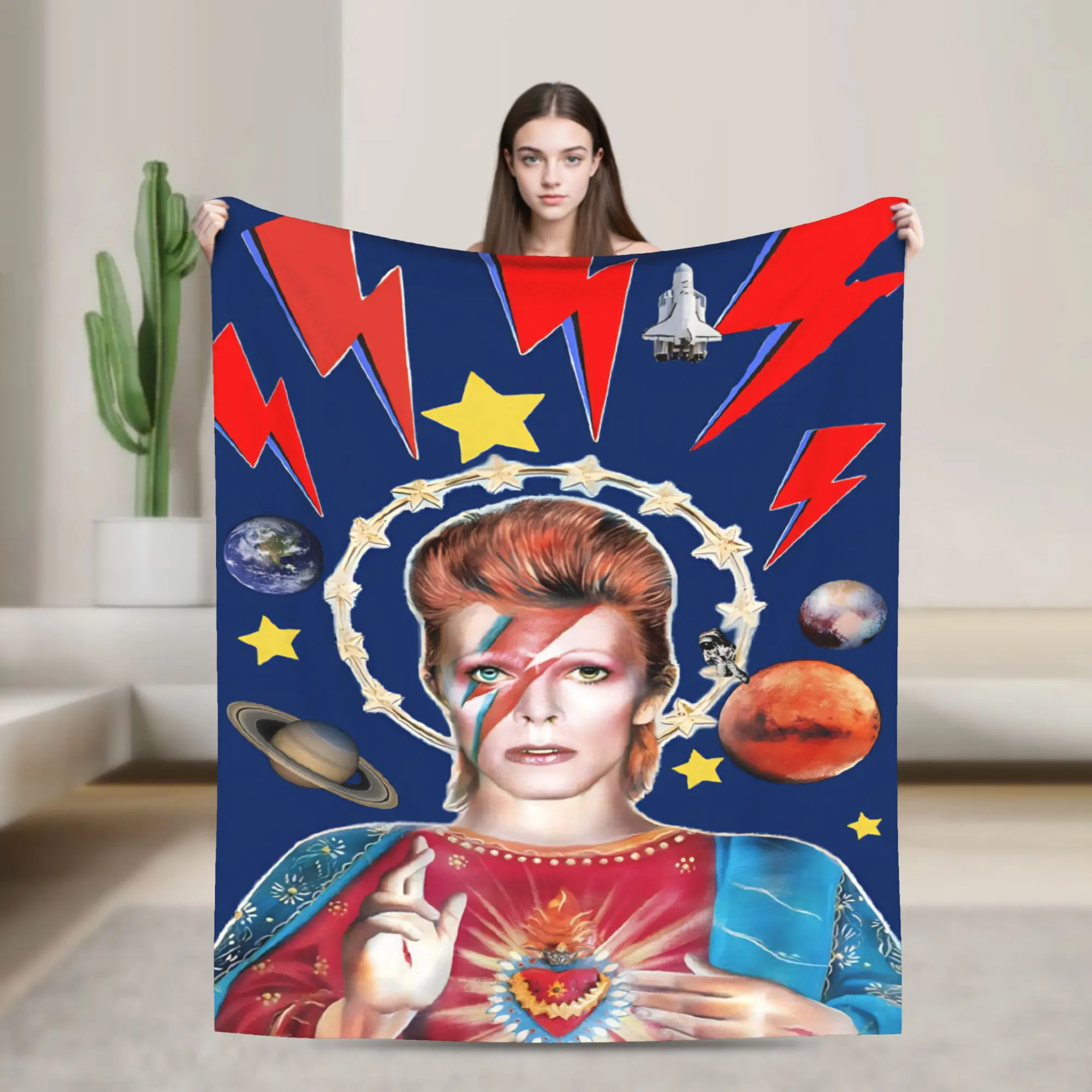 Davides Bowies Merch Blanket Warm Cozy Fluffy  Throw Blankets for Bed 50x60 Inches Multiple Sizes Throws And Blankets