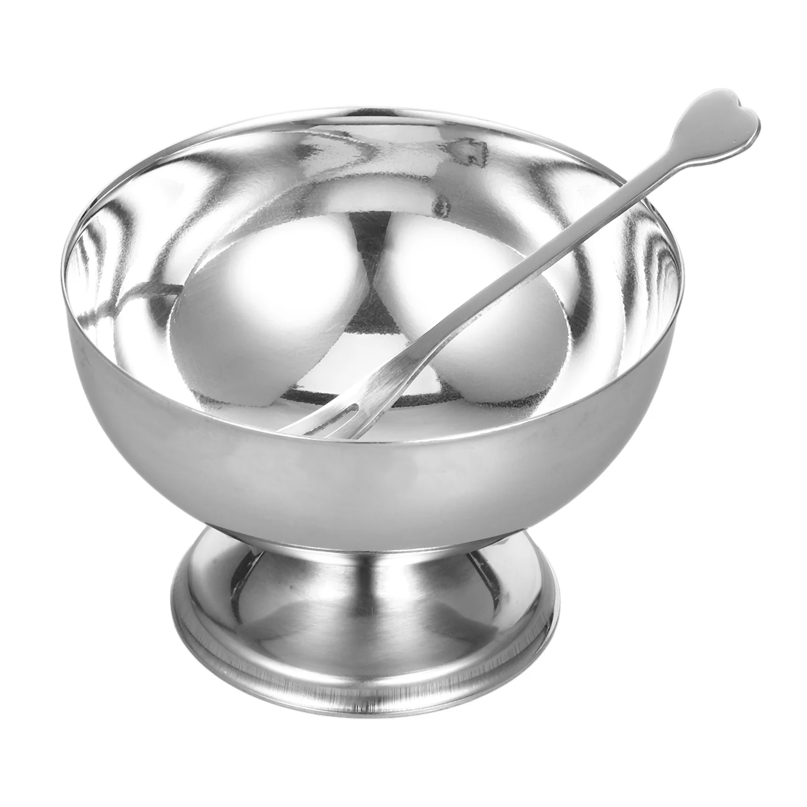 

Stainless Steel Dessert Cup Ice Cream Bowl Salad Fruit Storage Mixing Kitchen Utensils Candy Displaying