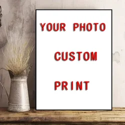 Custom Print Canvas Painting By Your Photo Personal Gift Customize Game anime Pets Pictures Canvas Poster Home Decor Print