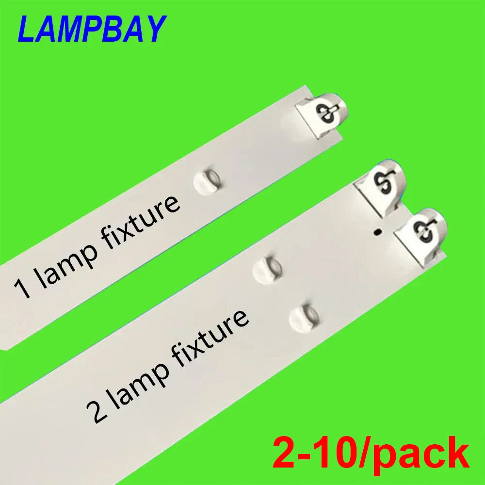 

LED Tube Light Fixture 2FT 3FT 4FT 5FT Single/Double Lamp Housing T8 G13 Bulb Bracket Surface Mounted Bar Fittings