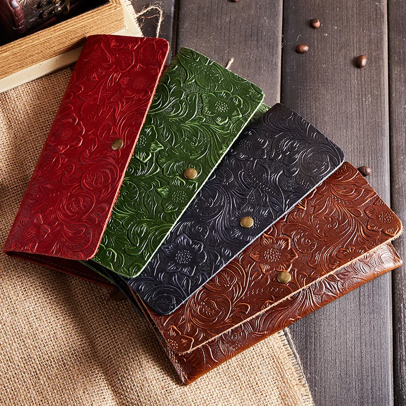 Wallet Women's Long Genuine Leather Embossed Fashion Clutch Handbag Wallet Women's Bag Small Bag